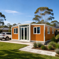 Maison conteneur de luxe extensible, préfabriquée, à structure en acier blanc, avec double porte vitrée, vente directe usine