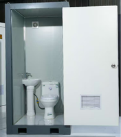 Maison préfabriquée modulaire en conteneur, salle de bain, toilettes portables modernes, design écologique pour utilisation en extérieur, atelier, lieux publics