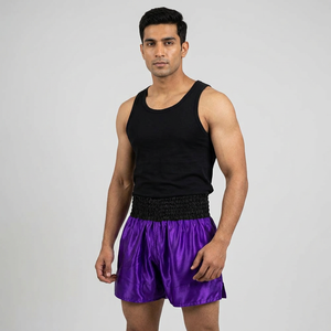 Shorts de Muay Thai et de Kickboxing en Polyester 100% Personnalisés, Taille Mi-Haute, Imperméables, Écologiques, Couleurs Unies et Mixtes – Vente en Gros - Product Image 1