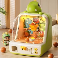 Nouveau jeu d'arcade de mini-basket pour enfants Dinosaure, machine de tir électronique de table avec comptage des points, cadeau sportif d'intérieur pour enfants