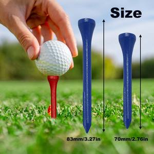 Mixed Color <b>Golf</b> Tee <b>Bag</b> 100PCS Bamboo Ball Nail <b>Golf</b> Tees 83mm and 70mm Length Custom Logo - Product Image 3