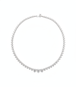 Collana Tennis con Diamanti Graduati Riviera in Oro 10K - Product Image 3