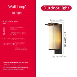 Modern Solar Powered <b>Outdoor</b> <b>LED</b> Wandlamp IP65 Waterproof Aluminum Alloy Long <b>Strip</b> Wall Mount Borosilicate Glass Diffuser - Product Image 3