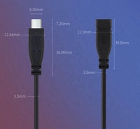 Kabel USB C Tipe C ke Ujung Terbuka Tanpa Pelindung, Mendukung OEM USB2.0