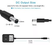 Adaptateur d'alimentation DC 12V 2.5A certifié ETL, chargeur d'alimentation, entrée 100-240V, prise américaine, transformateur, adaptateur d'alimentation