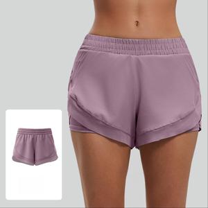 Shorts Deportivos 2 en 1 para Mujer, Cintura Elástica, Secado Rápido, Forro Interior Anti-fricción, Dobladillo Curvo, para Gimnasio, Tenis, Casual, Venta al Por Mayor - Product Image 5