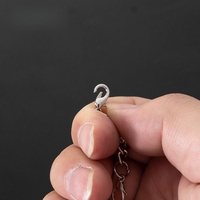 Chaîne d'extension en métal à double fermoir mousqueton pour porte-clés et accessoires de sac, chaîne à maillons en alliage de zinc, matériel de fabrication de bijoux DIY, cordon