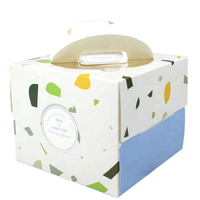 Papier blanc revêtu de qualité alimentaire, logo personnalisé pour cuisson, emballage de donuts/gaufre, rapide avec poignée, 50 pièces