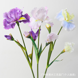 Flores de Iris Artificiales Laixing, de Seda, Realistas, para Decoración del Hogar y Bodas - Product Image 2