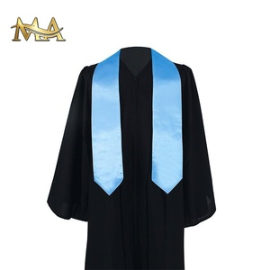 Étole de graduation simple personnalisée OEM pour ceinture d'adultes unisexe 60 "/72" longue étole de graduation 16 couleurs pour la cérémonie - Product Image 3