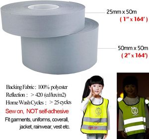 シルバー反射ポリエステル素材DIYハイVis反射テープ服 - Product Image 5