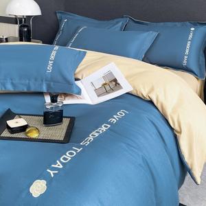 高品质纯棉床单，水洗，平纹染色，非一次性，4件套，四季通用，单人床，双人床，学生用 - Product Image 4