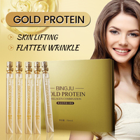 Visage sans aiguille collagène soie protéine fil ascenseurs serrer fil de collagène absorbable avec kit de sérum en or 24k