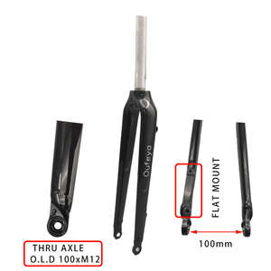 Fourche en alliage d'aluminium 700c Road 20 24 26 27.5 29 pouces gros pneu E fourche de vélo pour vélo <span class=keywords><strong>Gravle</strong></span> - Product Image 3