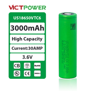Batería Recargable de Iones de Litio Cilíndrica VICTPOWER 100% Original US18650VTC6 3000mAh 3.7V INR18650 VTC5A 10C 30A - Product Image 1