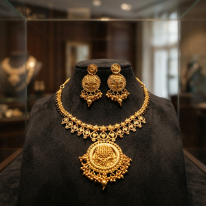 Wholesale Women's Brass 14K 18K 24K Micro Gold Plated Box Chain Fashion Necklaces Traditional Design Wedding Set - Product Image 1
