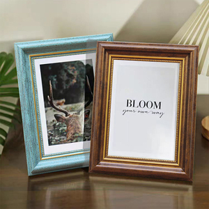 <span class=keywords><strong>Cadre</strong></span> <span class=keywords><strong>photo</strong></span> de style européen antique en bois de couleur naturelle, texture bois, 4x6, 5x7, 6x8 pouces, A4 - Product Image 1