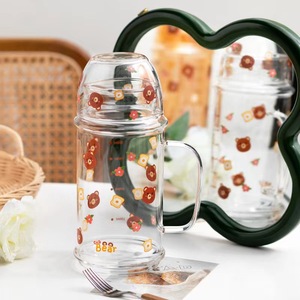 Théière en verre borosilicate de haute qualité, motif lapin de dessin animé, grande capacité 1L, pichet en verre avec poignée, pour <span class=keywords><strong>une</strong></span> tasse - Product Image 3