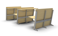 Ensemble de meubles modernes multimodaux pour salle de classe Bureaux en alliage d'aluminium Chaises pour salles de conférence Sièges en rangée pour écoles universités