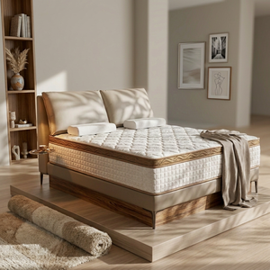 Coussin de <span class=keywords><strong>matelas</strong></span> en tissu tricoté respirant infusé à l'<span class=keywords><strong>aloe</strong></span> <span class=keywords><strong>vera</strong></span>, ferme, avec design ondulé côtelé, pour usage scolaire et chambre à coucher - Product Image 1
