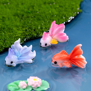 Simulated Resin Fish Figurine <b>Miniatures</b> Fishbowl Landscape Decorations Mini Goldfish Animal Charm Ornaments DIY Accessories - Product Image 5