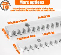 Support en fer de haute qualité de 1 m, épaisseur 12 mm, design moderne, support de portail coulissant extérieur galvanisé, inclut les accessoires pour portes et fenêtres