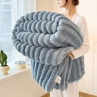 Couverture en fausse fourrure de lapin super douce 260 GSM, épaisse et moelleuse, pour canapé, lit, sieste, maison, hôtel, vente en gros