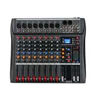 Console de mixage audio professionnelle 8 canaux USB Bluetooth, carte son pour équipement sonore, amplificateur, haut-parleur