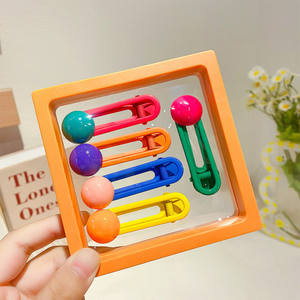 Lindo diseño niños niñas Mini pelo flequillo Clip encantador personaje de dibujos animados horquilla niños frente pinzas para el cabello conjunto con caja - Product Image 6