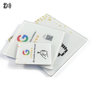 Logo personalizzato RFID acrilico NFC Google recensione carta per la tabella adesivo QR codice Social Media recensione Mobile Touch - Product Image 2