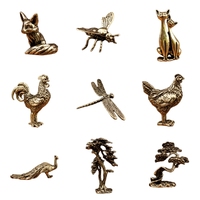 Figurines d'animaux en laiton électroplaqué, ornements décoratifs rétro les plus vendus pour l'art et les objets de collection transfrontaliers