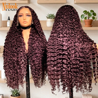 Cabello Humano Virgen Indio 100% Sin Pegamento, Crudo, Sin Procesar, HD para Peluca, Rizado Birmano, Venta al por Mayor, Pelucas de Cabello Humano con Encaje Original