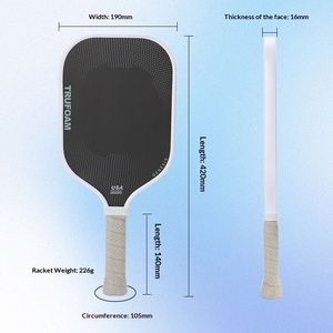 مضرب تنس CRBN من الجيل الرابع مصنوع من ألياف الكربون T700 مع نواة رغوية للرياضات الخارجية واللياقة البدنية والتدريب الاحترافي، وزن 225 جرام - Product Image 1