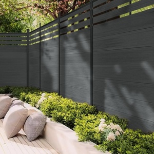 ألواح سياج خصوصية شبه مغلقة من البي في سي مع عمودين، سياج أمان منزلي خارجي صديق للبيئة - Product Image 3