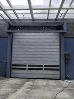 Porte à enroulement en aluminium électrique moderne, conception industrielle résistante aux explosions, utilisation en extérieur pour les sous-sols