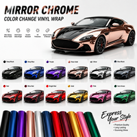 Film adhésif PET effet chrome or/argent pour voiture, facile à poser, anti-rayures, anti-bulles, super brillant, directement de l'usine