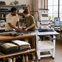 Machine à broder à tête unique Dahao à 15 aiguilles, multi-langues, facile à utiliser, pour démarrage et studio professionnel, entrepôt américain