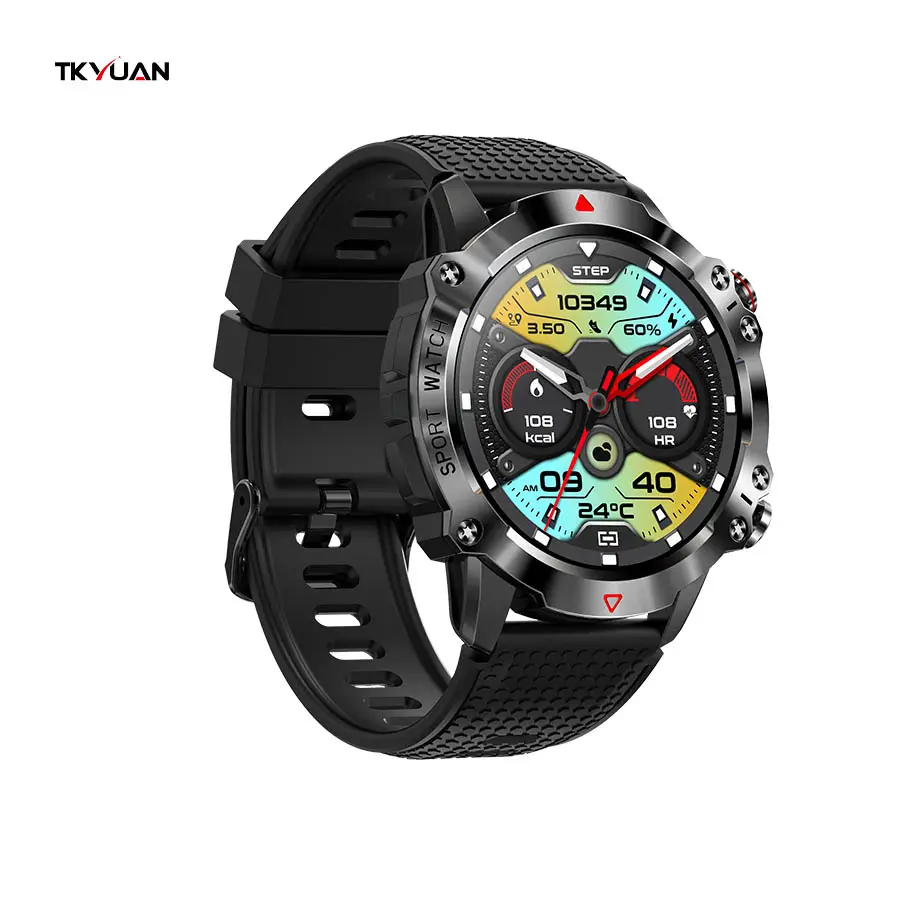 TKYUAN 2023 नवीनतम खेल Smartwatch KR10 लंबी बैटरी जीवन फिटनेस ट्रैकर बड़ी टच स्क्रीन