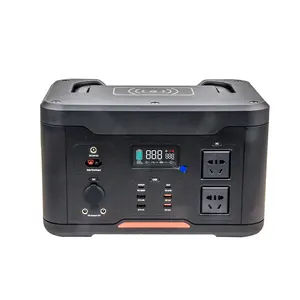 Outdoor Power bank 1000W portable power station generator with solar panel supply