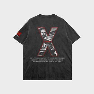 เสื้อยืดลายกราฟิก DTG แบบสั่งทำพิเศษ ทรงโอเวอร์ไซส์ ผ้าฝ้าย 100% ซักกรด เนื้อผ้าหนา สำหรับผู้ชาย สไตล์วินเทจ ขาดๆ แบบดิสเทรส - Product Image 5