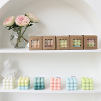 Hot Selling Square Soja Wachs Aroma Kerze Morandi Farbverlauf Bubble Cube Duft kerze