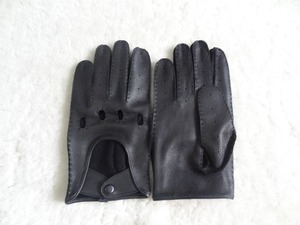 Gants de conduite en cuir de chèvre pour hommes, gants de <span class=keywords><strong>moto</strong></span> classiques, élégants et durables, gants de vélo - Product Image 4