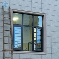 Fenêtre à battants multi-panneaux en aluminium sur mesure avec vitrage de sécurité pour projets de villas et d'appartements à l'étranger