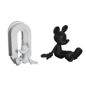 Sculpture en résine de <span class=keywords><strong>Mickey</strong></span> créative écologique, Posture assise, décoration luxueuse pour armoire à vin TV et entrée - Product Image 5