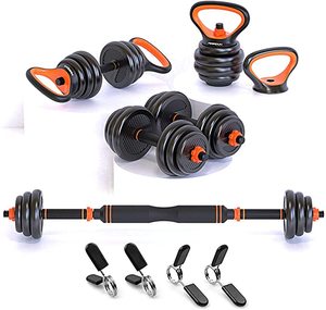 Équipement de fitness Home Gym Barbell Kettle Bell Push-up Combinaison Set 10kg 15kg 20kg Poids Libre Réglable Haltère Ensemble - Product Image 1