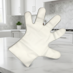 Gants jetables en CPE transparents gaufrés, gants en polyéthylène coulé de qualité alimentaire, imperméables, pour usage en cuisine - Product Image 1