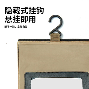 Neceser de Viaje para Hombre, Portátil, Gran Capacidad, Plegable, con Separación para Artículos Húmedos y Secos, Tipo Gancho, Rectangular, Poliéster, Negro - Product Image 5