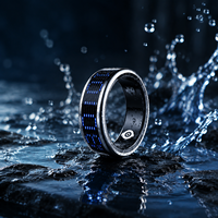 Bague connectée Topo Muslim Smart Ring Zikr Tasbeeh avec compteur, affichage LED, suivi de la santé du cycle menstruel, contrôle à distance, suivi du sommeil et de l'exercice, IP68