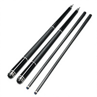 Tongkat Biliar Profesional Berkualitas Tinggi 58 Inci Serat Karbon Sambungan Tengah, Ujung 12.5mm, 1/2 Terpisah, Baja Tahan Karat, Ringan