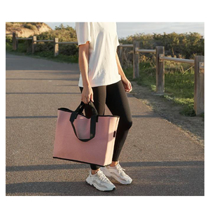 Sac fourre-tout de plage en <span class=keywords><strong>néoprène</strong></span> pour femmes, sacs à main de mer grande capacité en <span class=keywords><strong>néoprène</strong></span> avec petite pochette, nouvelle collection 2022 - Product Image 6